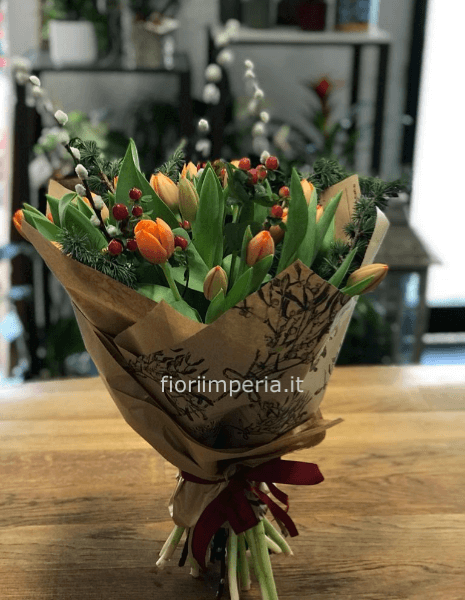 bouquet colori arancio